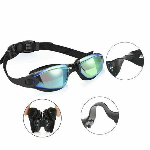 Anti Fog Swimming Goggles UV Glasses Adjustable Earbuds For Men Women Kids