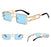mens rectangular sunglasses steampunk men metal frame gold black red flat top square sun glasses for women