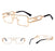 mens rectangular sunglasses steampunk men metal frame gold black red flat top square sun glasses for women